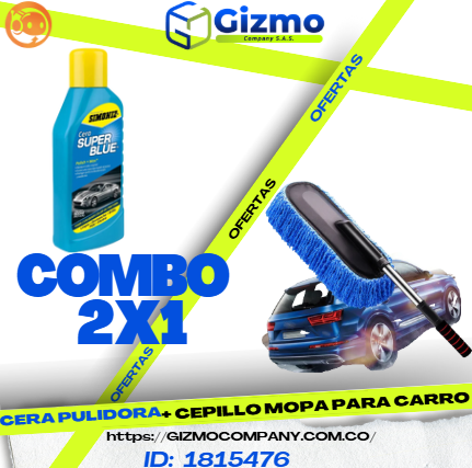 Combo Cera Pulidora + Cepillo Mopa Carro